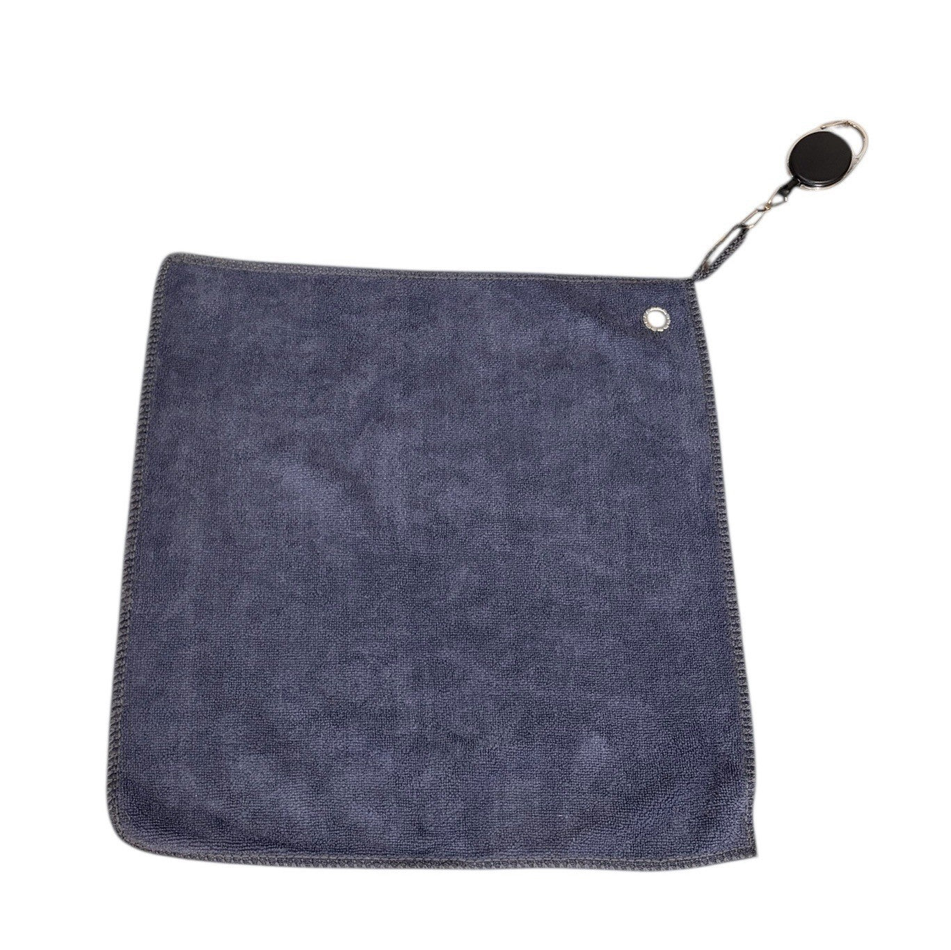 GREY Golf Ball Cleaning Towel Attachable Retractable Carabiner Microfiber