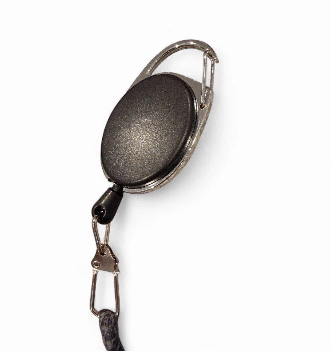 GREY Golf Ball Cleaning Towel Attachable Retractable Carabiner Microfiber