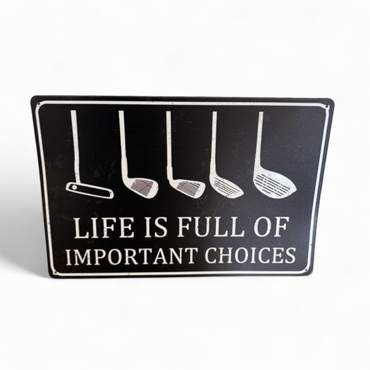 Rustic Metal Golf Sign Funny Quote Vintage Style Metal Sign Garden Home Decor