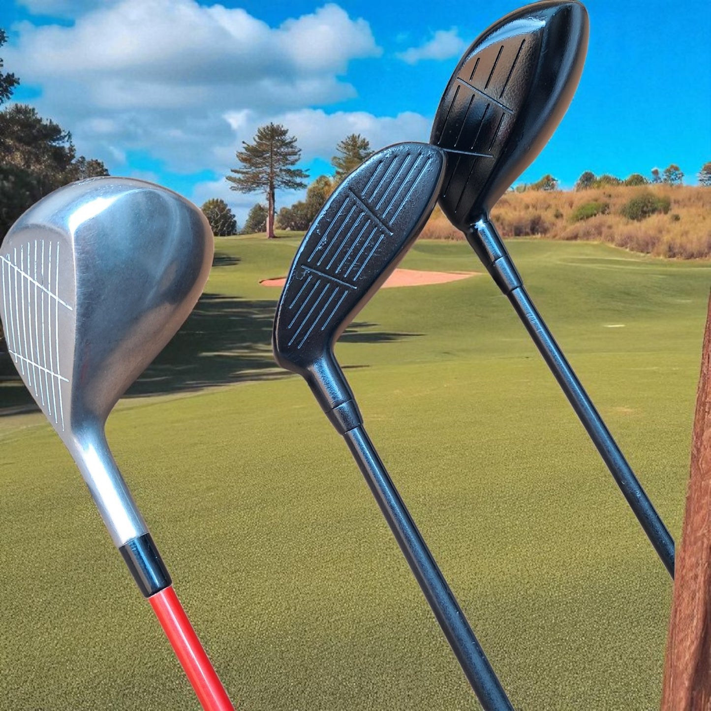 Full Golf Set. Woods, Irons, Putter,  Bag. New Grips. See Description.