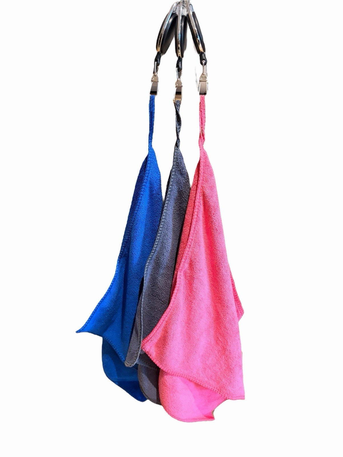 PINK Golf Ball Cleaning Towel Attachable Retractable Carabiner Microfiber