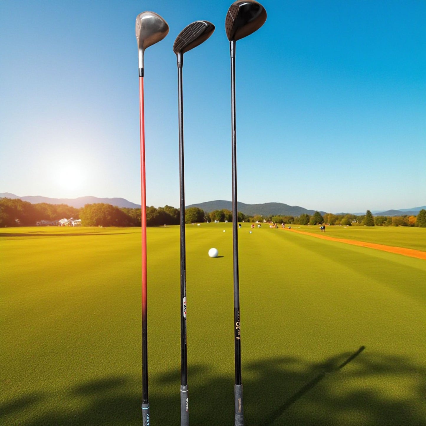 Full Golf Set. Woods, Irons, Putter,  Bag. New Grips. See Description.