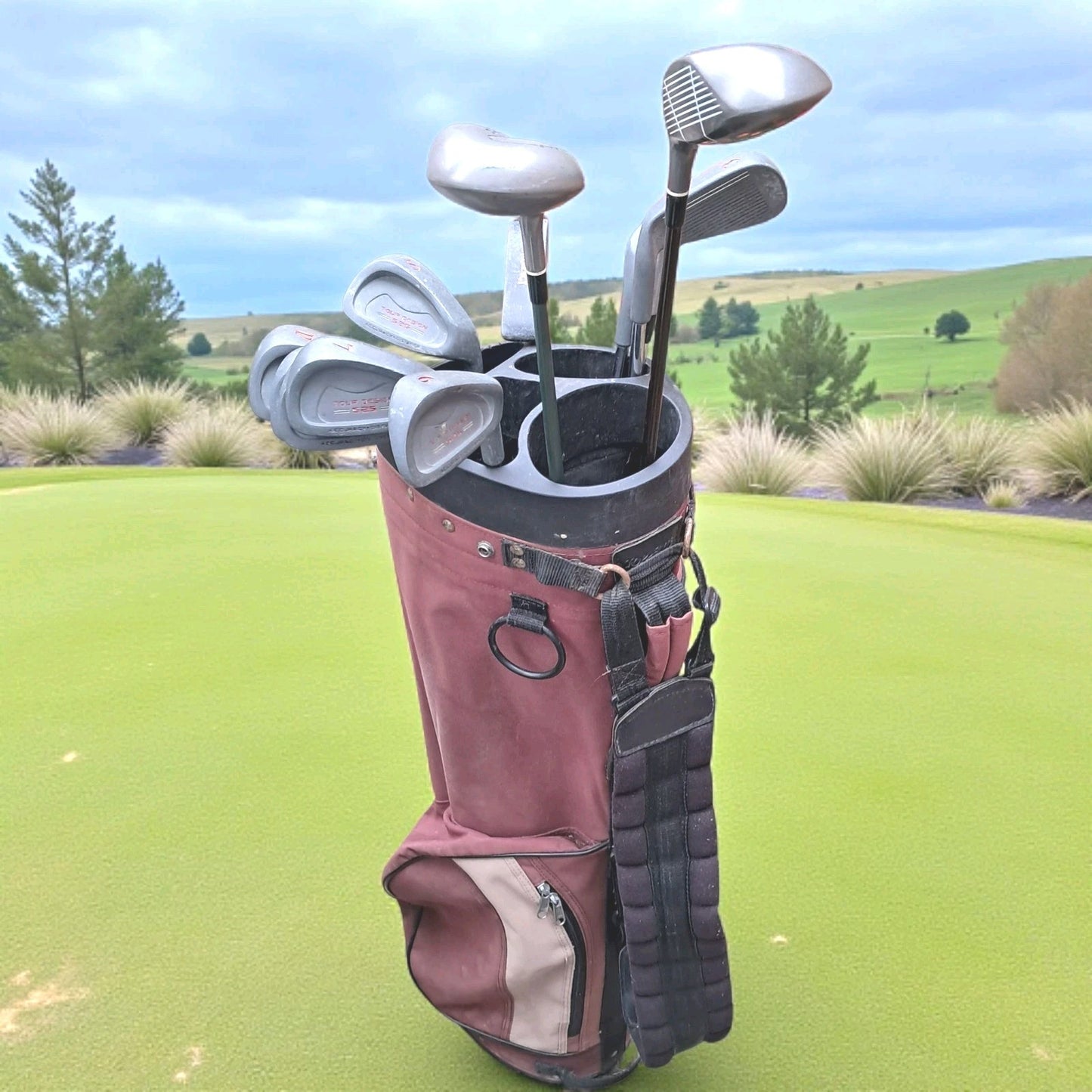 Full Tour Golf Set. Woods, Irons, Putter,  Bag. New Grips. See Description.