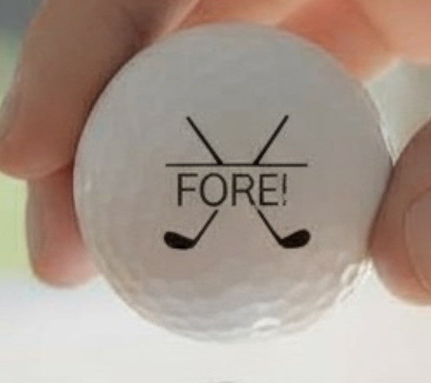 Golf Ball Stamp Ink Marker “FORE!” Golf Accessories Gift Ball Finder Indentifier