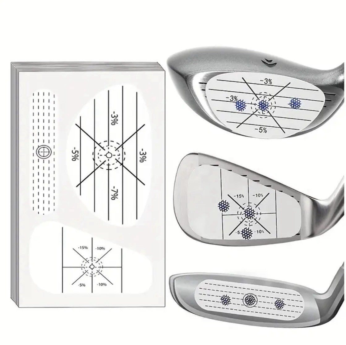 Golf Impact Tape Target Marker Golf Club Tool Training Practice Aid 30PCS